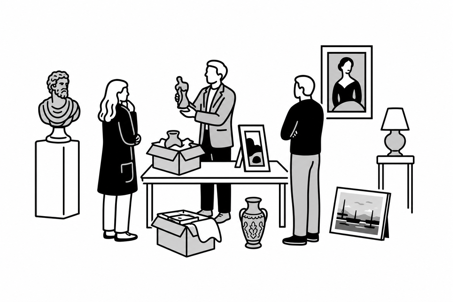 Illustration éditoriale liée au sujet : Comment faire estimer des œuvres d’art dans le cadre d’une succession ?