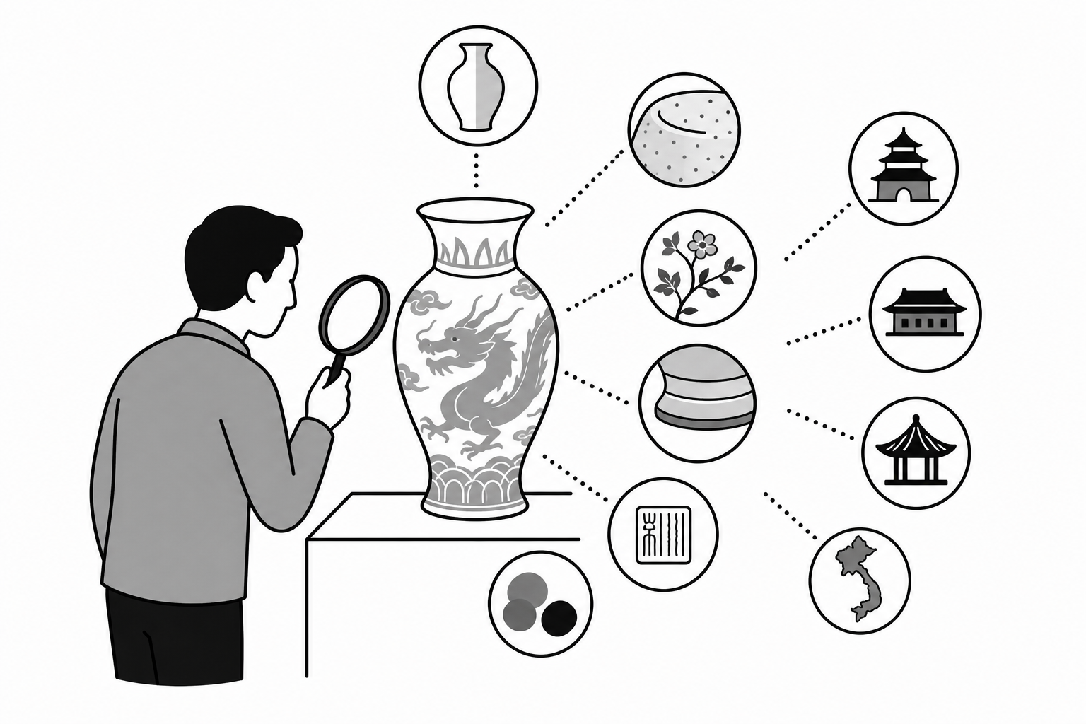 Illustration éditoriale liée au sujet : Comment reconnaître la période et la provenance d’un vase asiatique ?