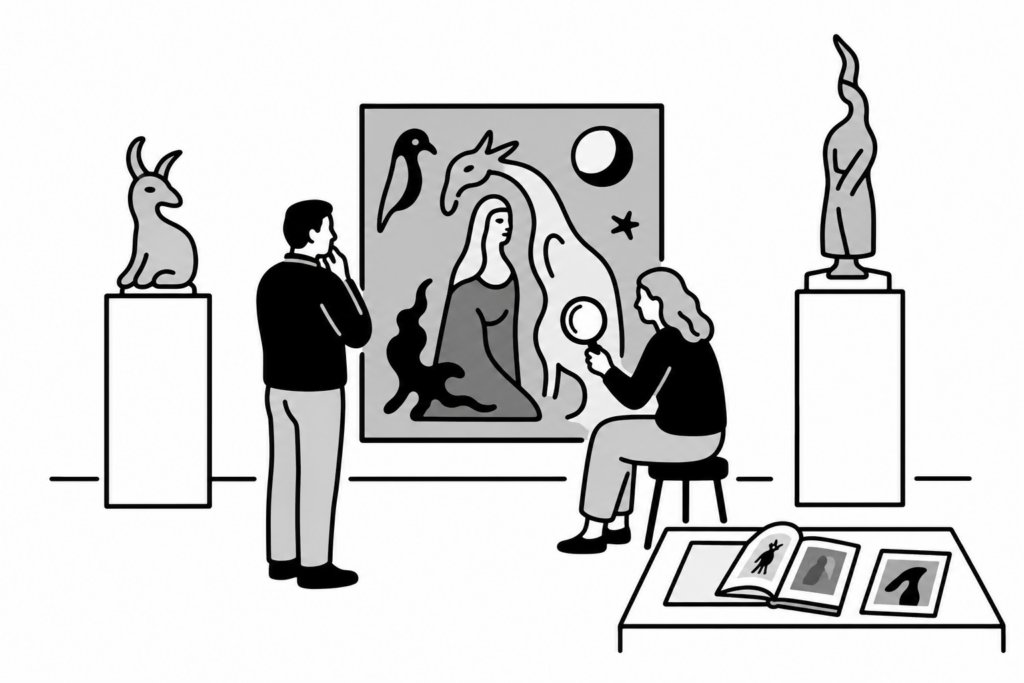 Illustration éditoriale liée au sujet : Estimation Leonora Carrington : prix, cote et valeur aux enchères