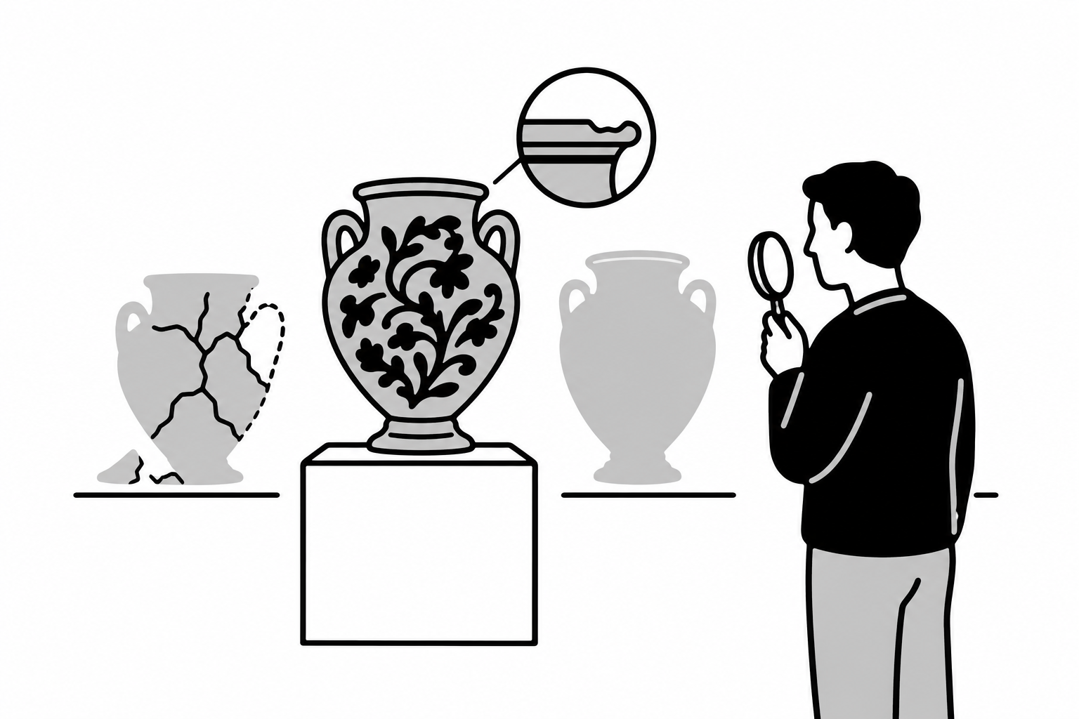 Illustration éditoriale liée au sujet : Pourquoi l’état de conservation influence-t-il la valeur d’un objet d’art ancien ?