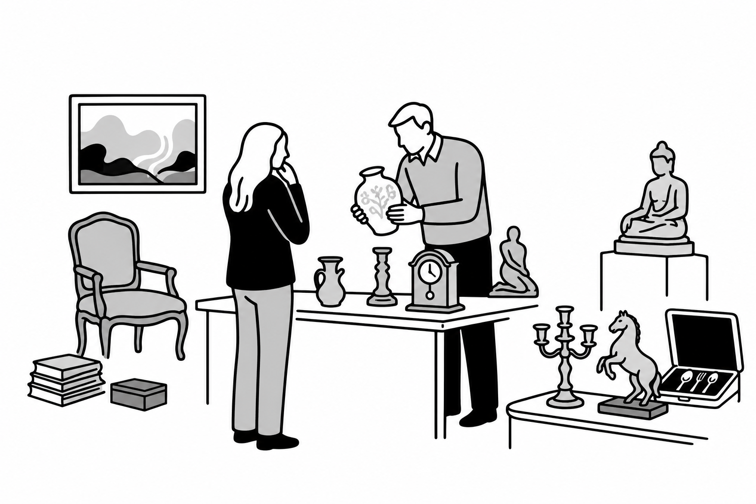 Illustration éditoriale liée au sujet : Comment faire estimer des objets d’art anciens issus d’une succession ?
