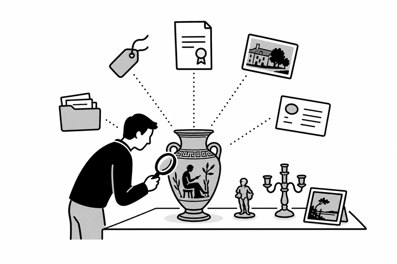 Illustration éditoriale liée au sujet : Comment reconnaître la provenance d’un objet d’art ancien ?