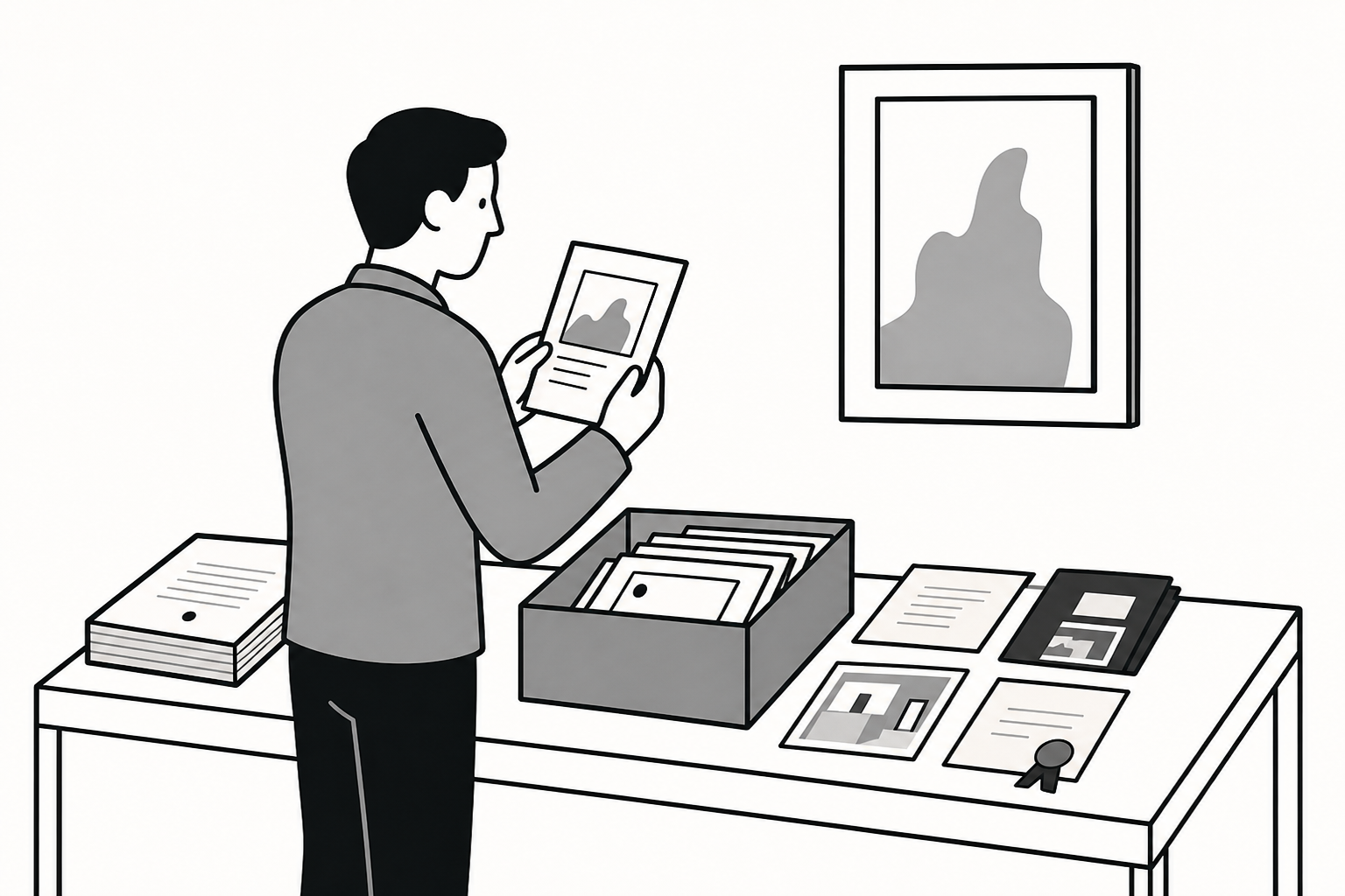 Illustration éditoriale liée au sujet : Quels documents faut-il conserver pour prouver la provenance d’une œuvre d’art ?