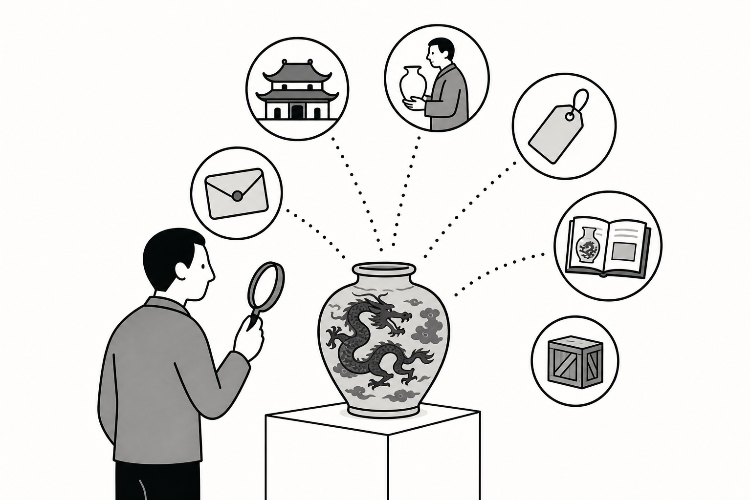 Illustration éditoriale liée au sujet : Quels critères permettent d’établir la provenance d’un objet d’art asiatique ?