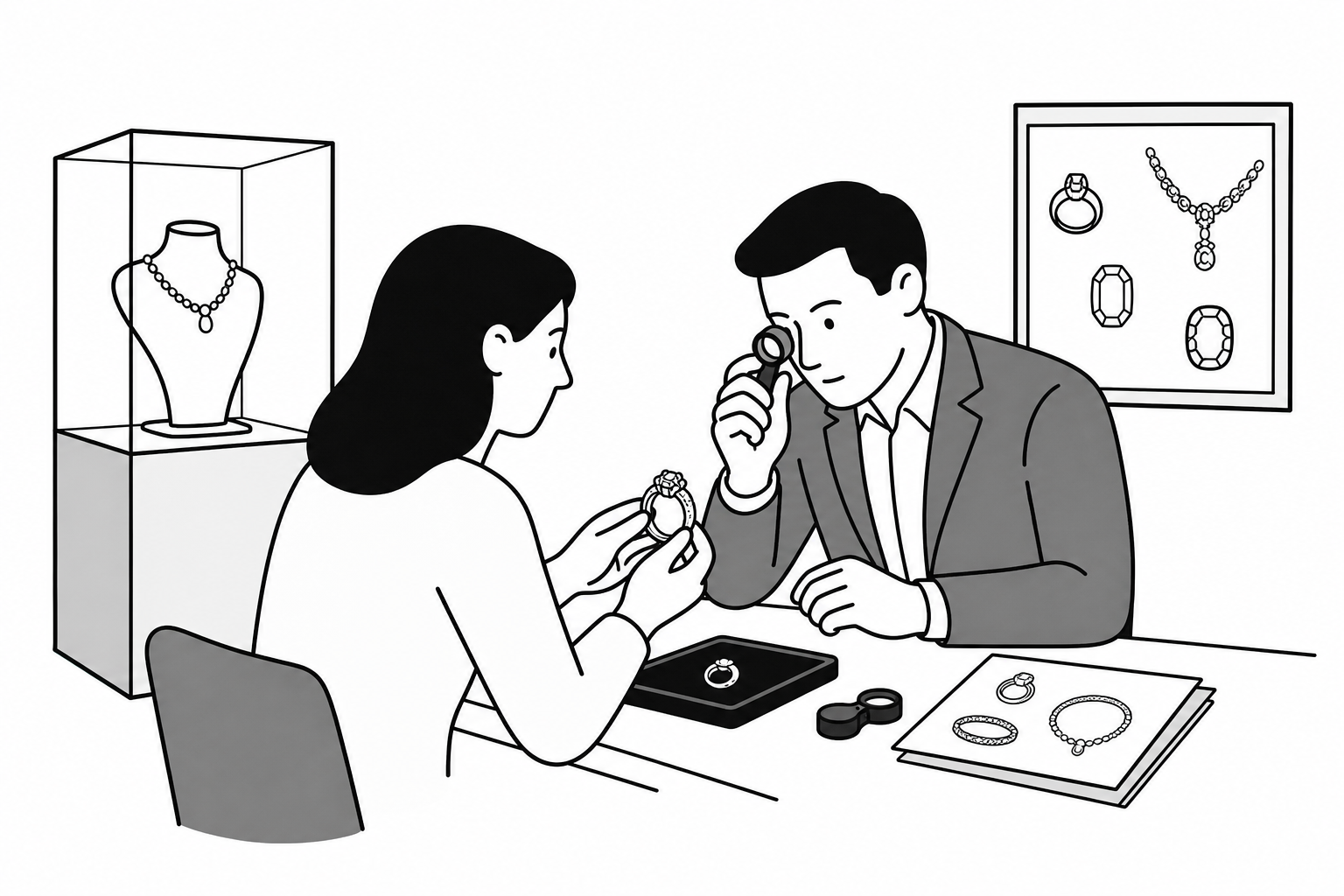 Illustration éditoriale liée au sujet : Comment faire estimer un bijou signé avant de le vendre aux enchères ?