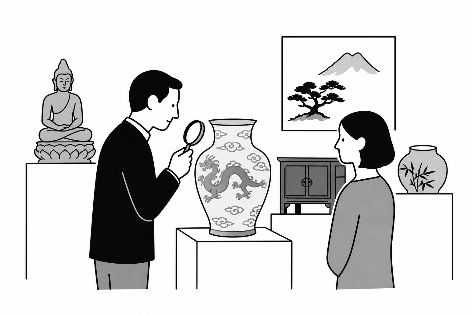 Illustration éditoriale liée au sujet : Comment vendre des objets d’art asiatique aux enchères dans les meilleures conditions ?