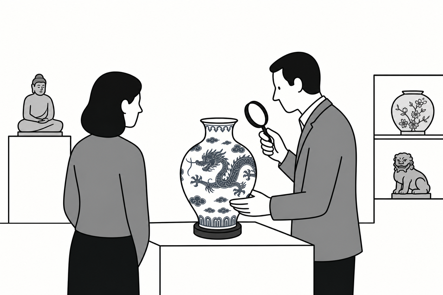 Illustration éditoriale liée au sujet : Comment faire estimer une porcelaine chinoise ancienne avant une vente ou une succession ?