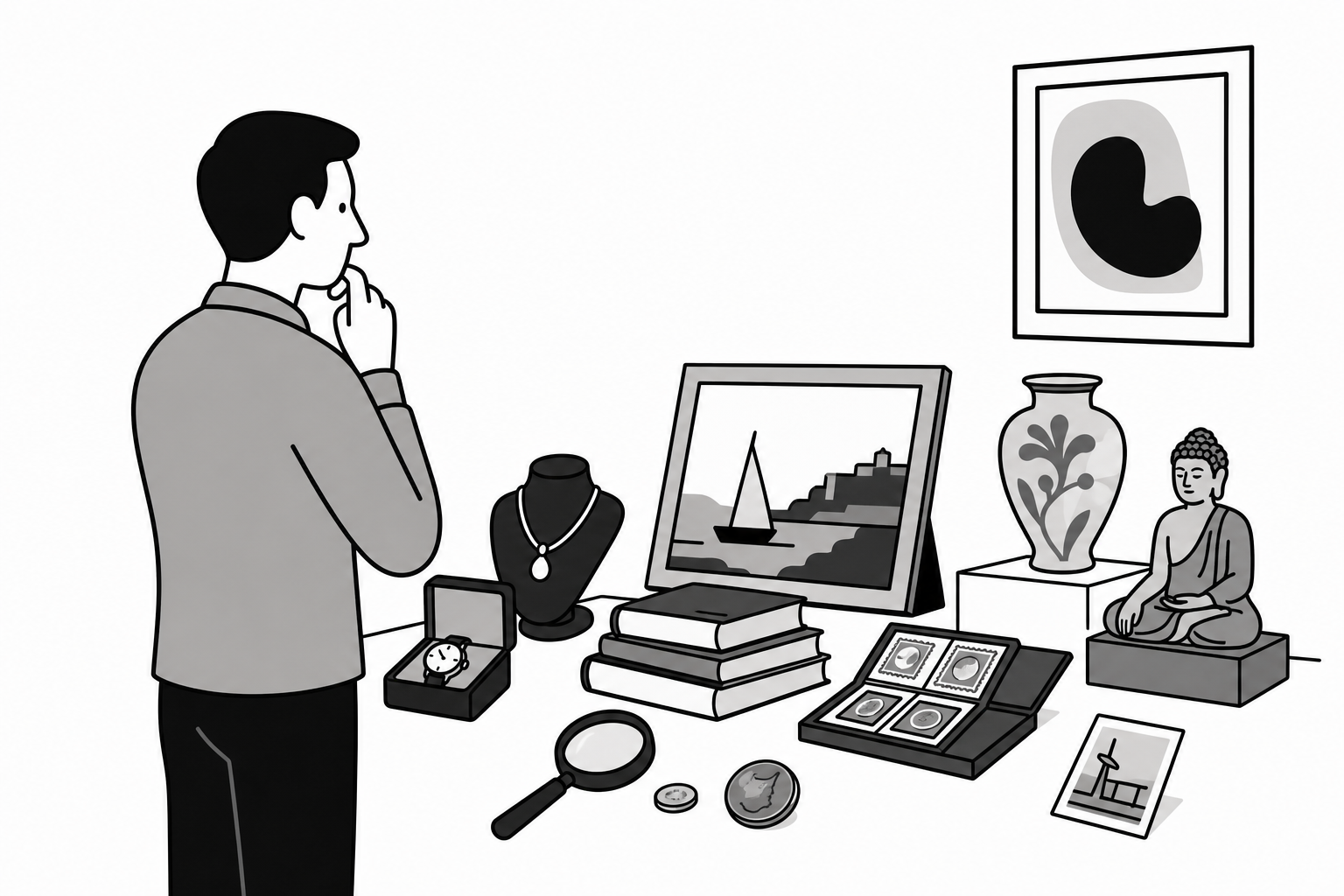Illustration éditoriale liée au sujet : Comment faire expertiser une collection à La Rochelle ?