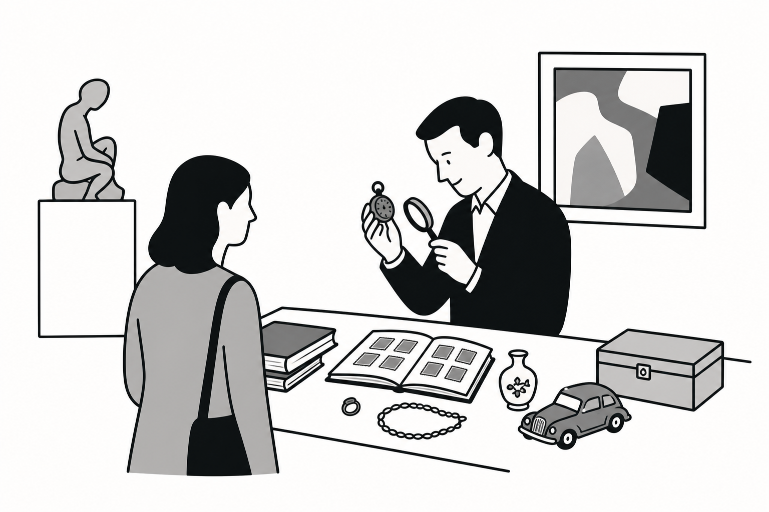 Illustration éditoriale liée au sujet : Comment faire estimer des objets de collection à Agen ?
