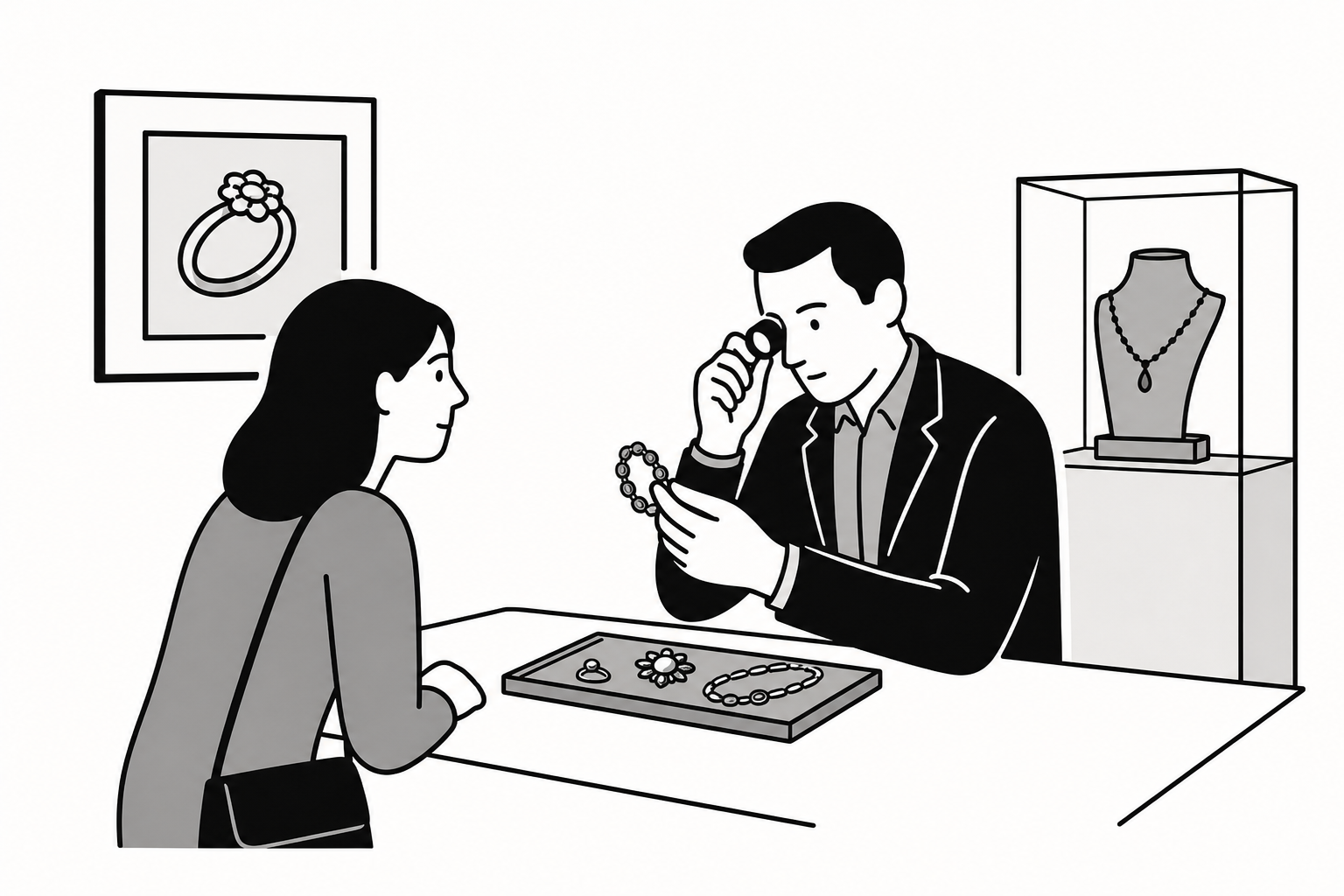 Illustration éditoriale liée au sujet : Comment faire expertiser des bijoux anciens au Haillan ?