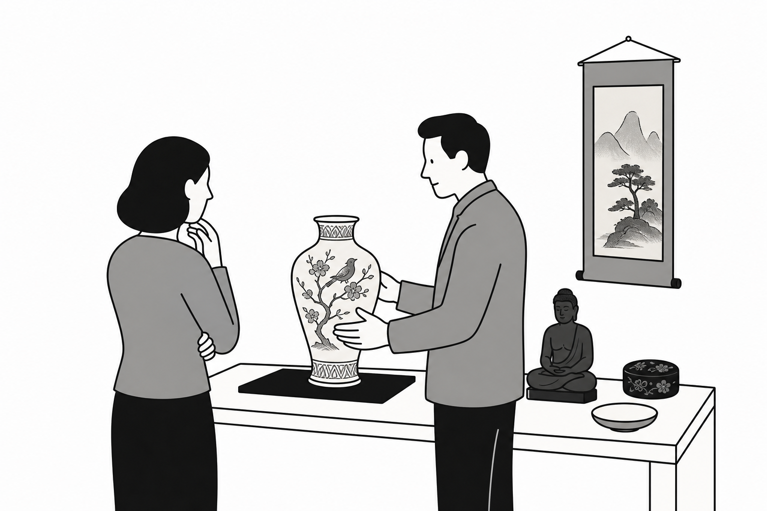 Illustration éditoriale liée au sujet : Comment faire expertiser un objet d’art asiatique à Bruges ?
