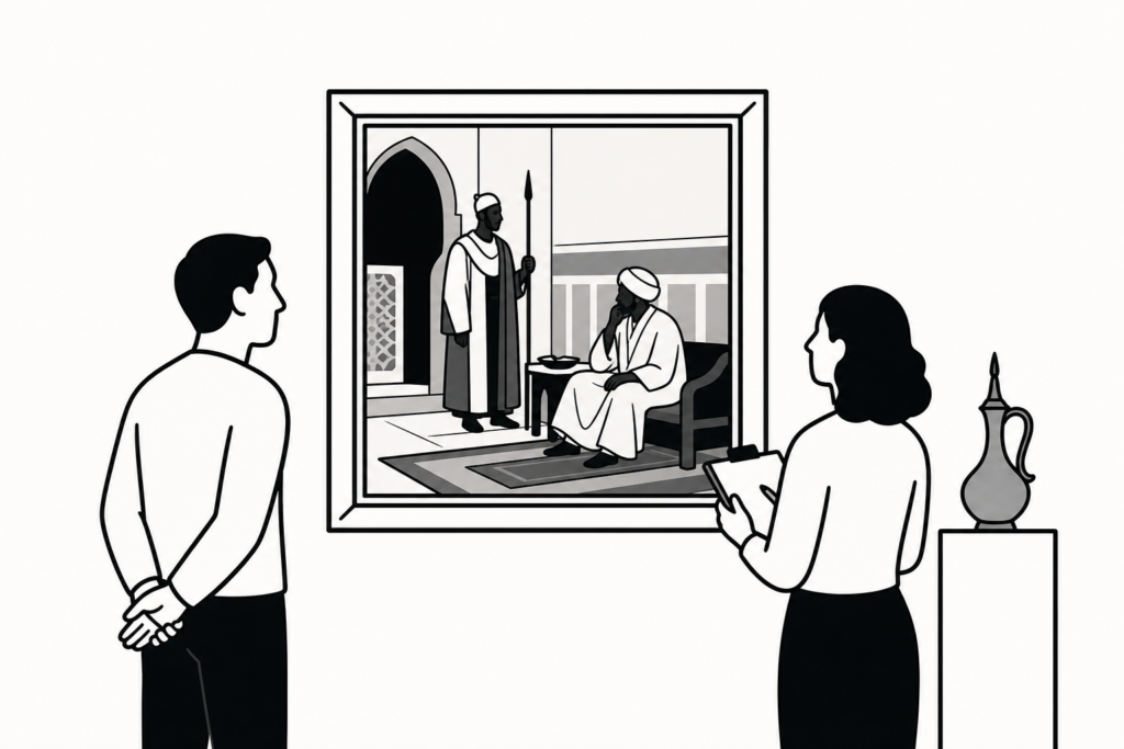 Illustration éditoriale liée au sujet : Estimation Ludwig Deutsch : prix, cote et valeur des tableaux orientalistes