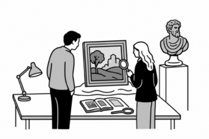 Illustration éditoriale liée au sujet : Comment faire expertiser un tableau ancien à Paris ?