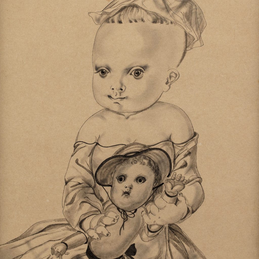 Fillette à la poupée, 1950