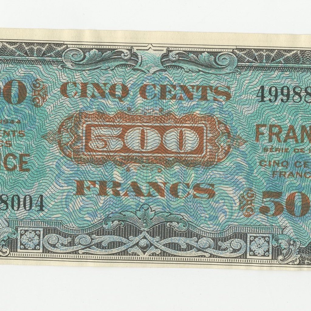 Estimation "500 F verso France sans série. VF 26/1" proposer a la vente par notre cabinet d'expertise et adjugé 5 000 €