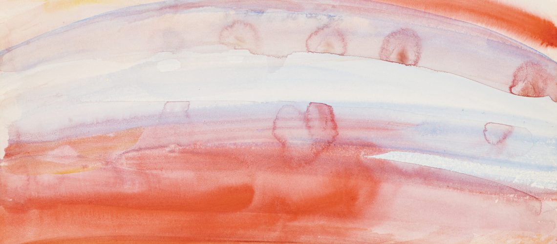 Dora MAAR (1907-1997) Composition abstraite Aquarelle 24 x 32 cm Monogrammé DM au dos et cachet de la vente de l'atelier en 1998 en bas à droite