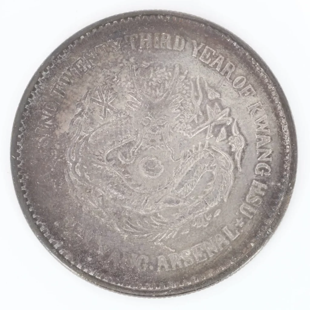 Face. Expertise et estimation, Chine, collection Affra 2025, Chine - Province de Chihli, 1 Dollar 1897 Pei Yang, 23 ans de Kwang hsu