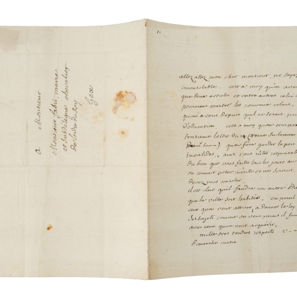 Estimation "Livres & Manuscrit" et expertise de cette lettre de "Voltare" proposer a la vente par notre cabinet d'expertise et adjugé 2 100 €