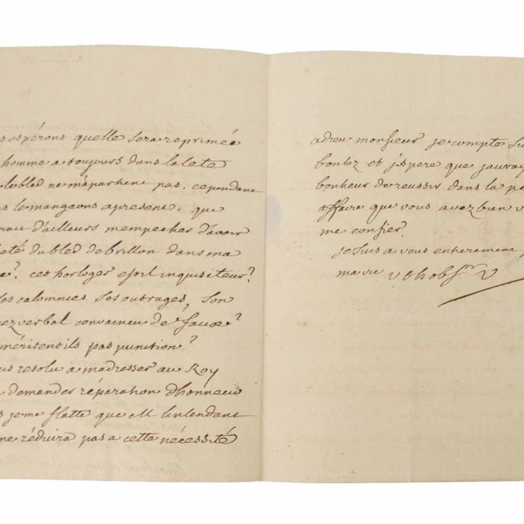 Estimation "Livres & Manuscrit" et expertise de cette lettre de "Voltare" proposer a la vente par notre cabinet d'expertise et adjugé 1 850 €, v4